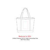 Baltic 24oz Cotton Canvas Tall Zippered Tote 61
