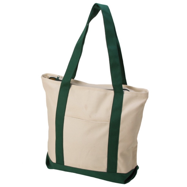 Cotton Boat Zip Tote, custom tote bag with logo imprint 7