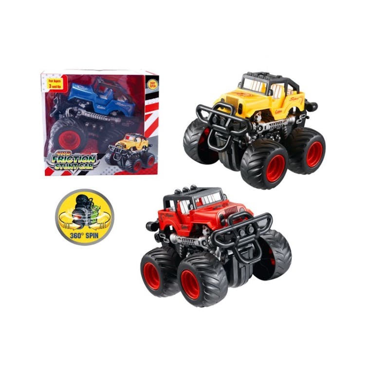 Friction Monster Stunt Car - 3 Colors 5.3" 2