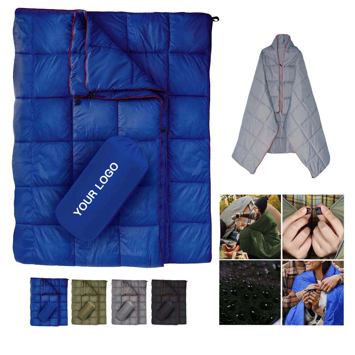 Travel Blanket with Foldable Water Repellent Material 2