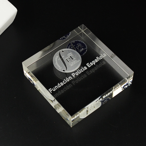 Optical Crystal Square Paperweight 5