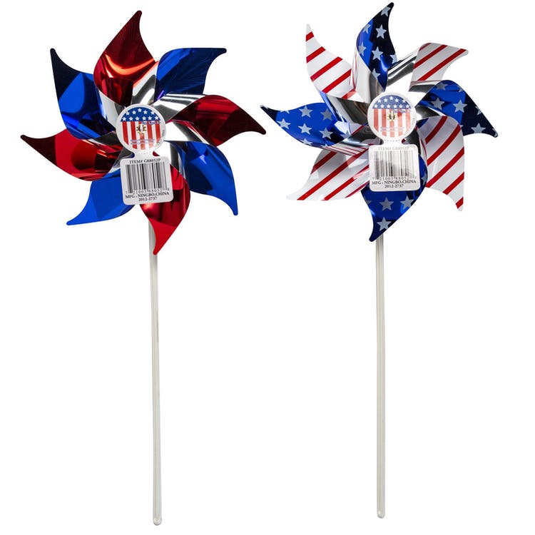 Patriotic Pinwheels - 2 Styles Red White & Blue 2