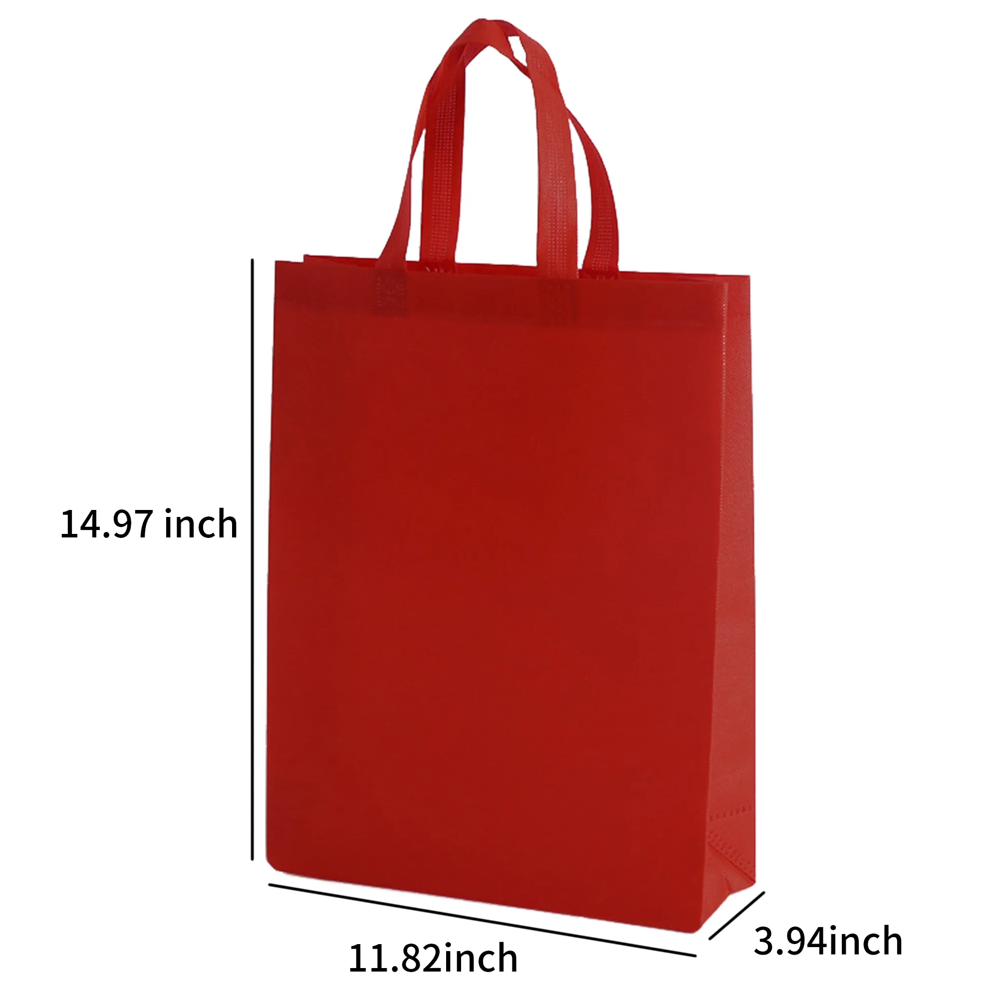 Non Woven Tote Bag 11.82x14.97x3.94 Inch Reusable 3