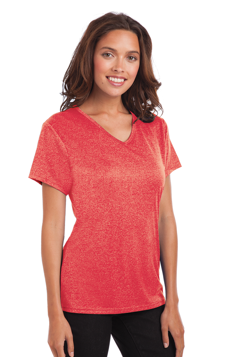 Ladies' Heathered V-Neck Tee 9