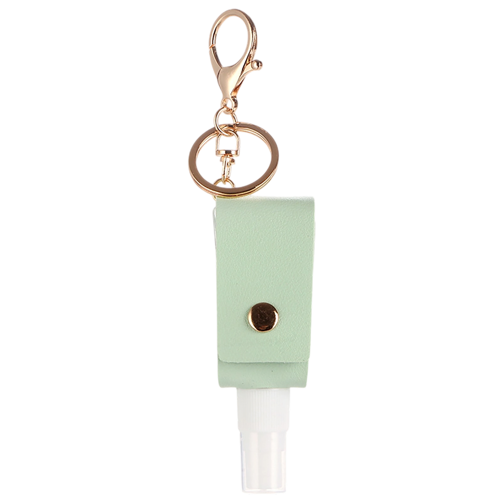 Leather Strap Key Ring With Mini Spray Bottle One Ounce Capacity 4.3" By 1.3" 16