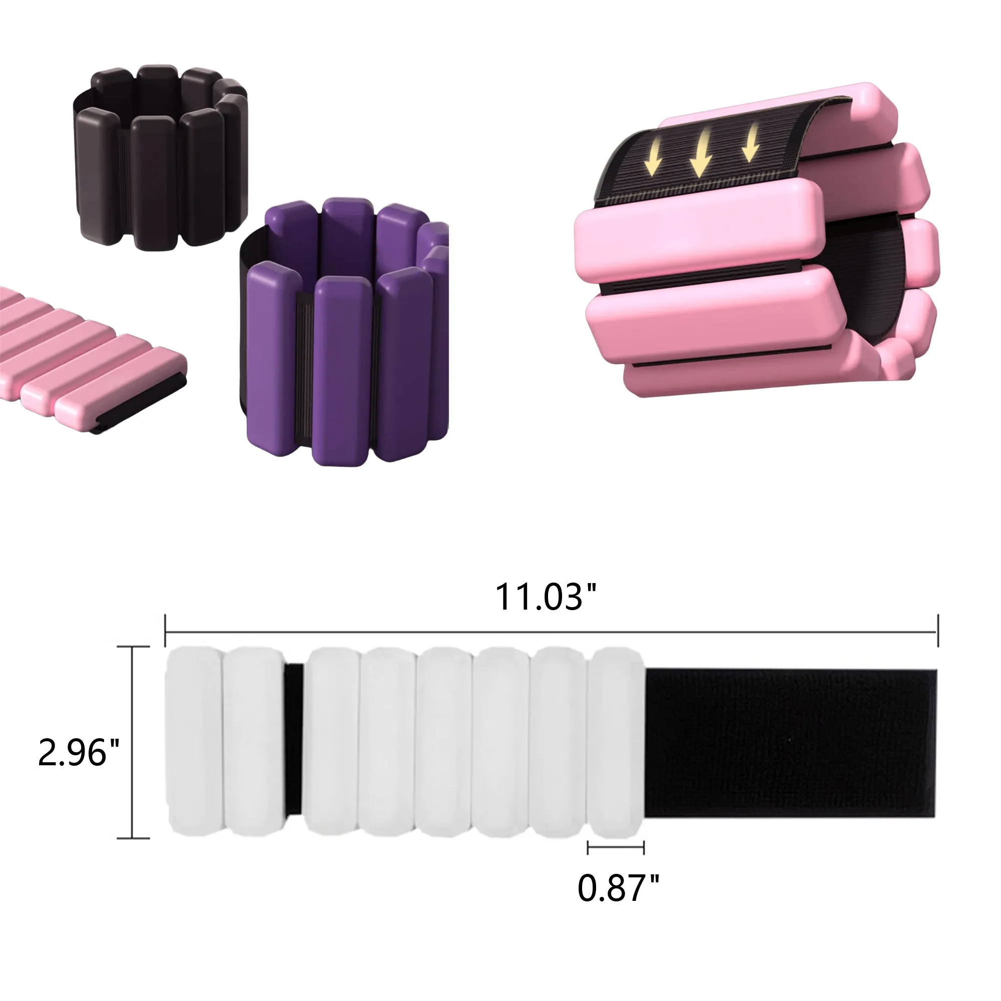 Adjustable Wearable Wrist And Ankle 2Lb Weights 2