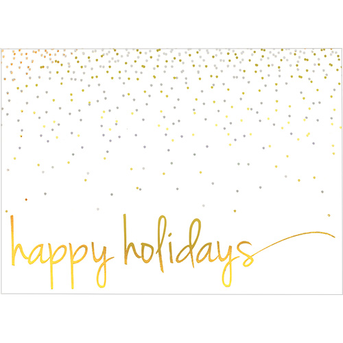 Premium Confetti Happy Holidays Greeting Card 2
