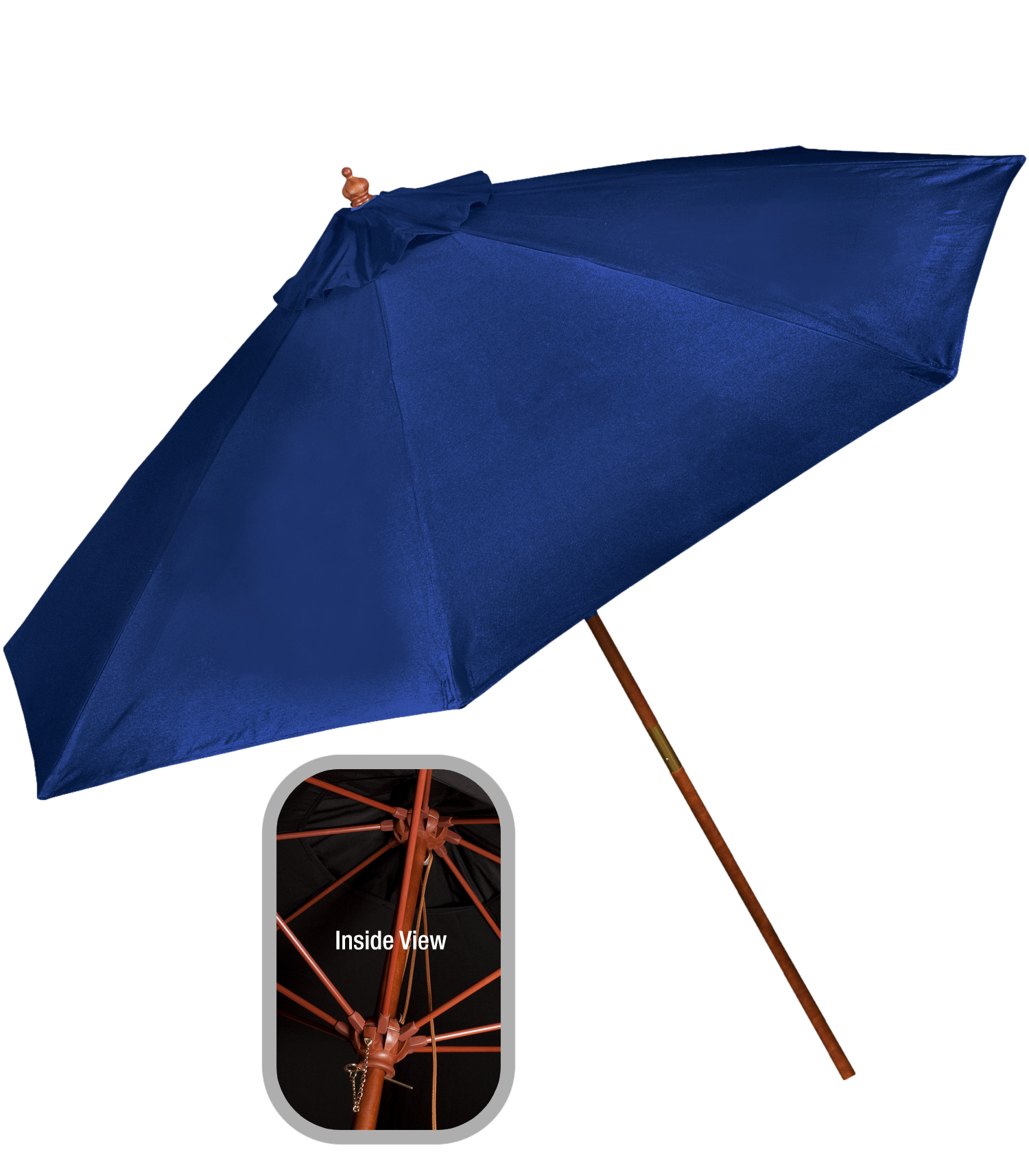 9' Wooden Market Umbrella 5