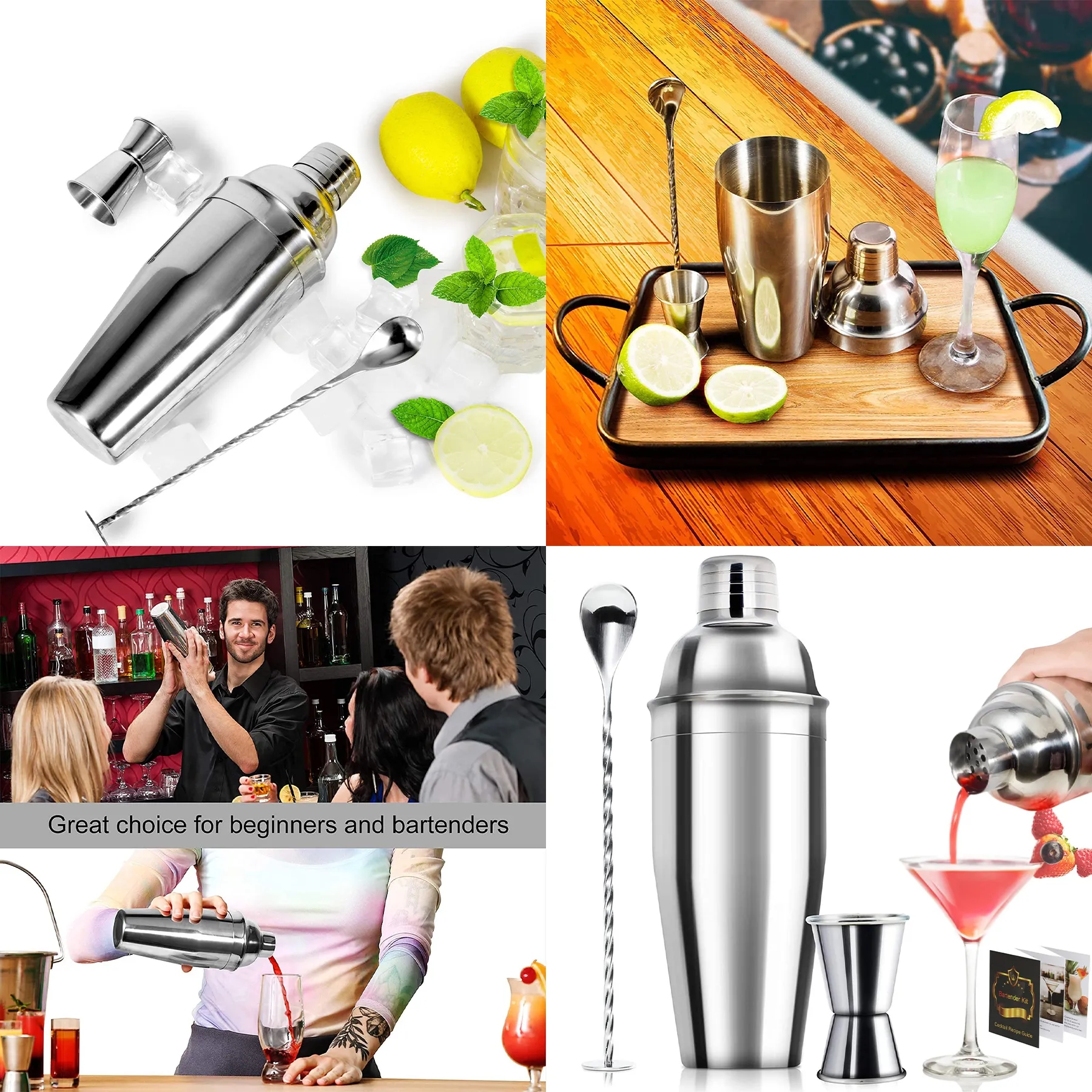 24oz Cocktail Shaker Bar Set 3