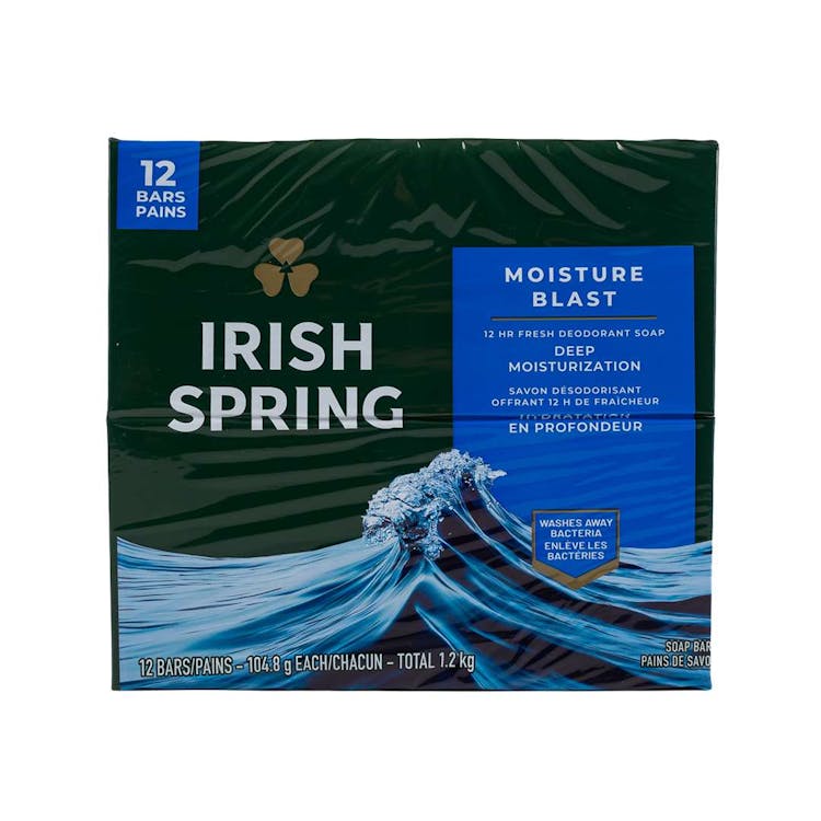 Irish Spring Moisture Blast Soap - 12 Pack 3.7 oz 2
