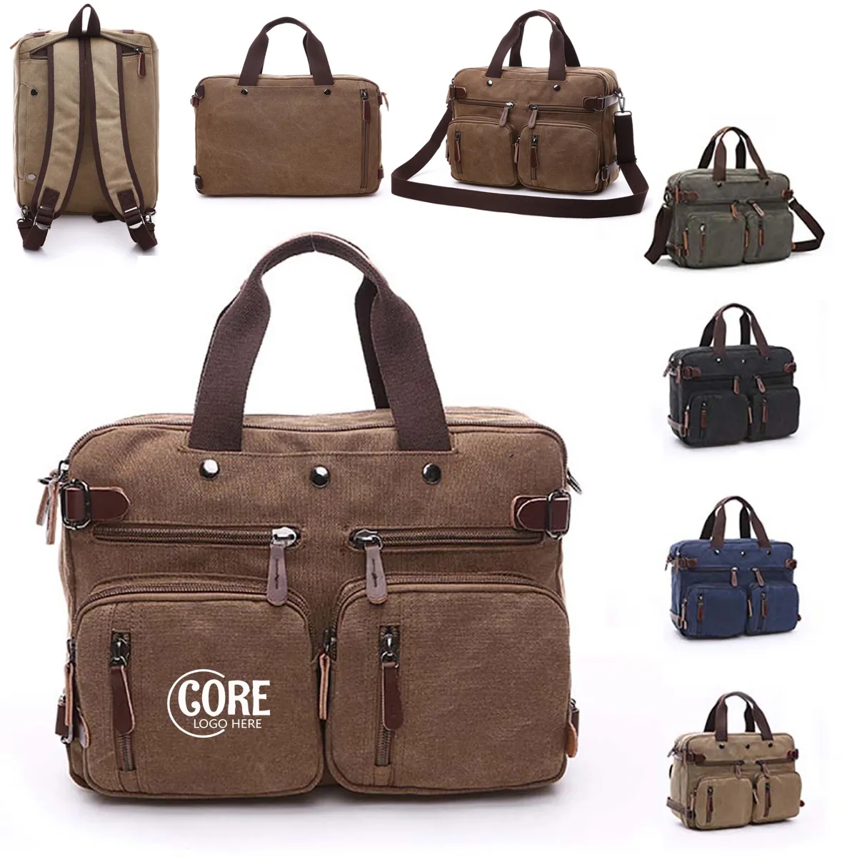 Canvas Messenger Bag Vintage 15" 4