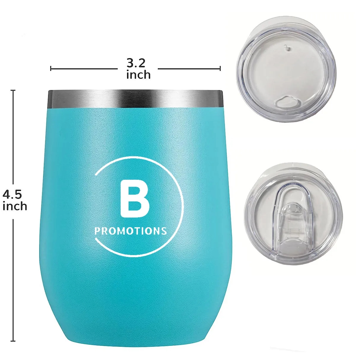 12 oz Vacuum Insulated Stainless Steel Wine Glasses with Lid 3