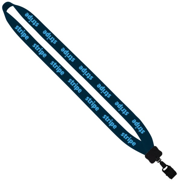 3/4" Cotton Lanyard with Plastic Clamshell & O-Ring 104