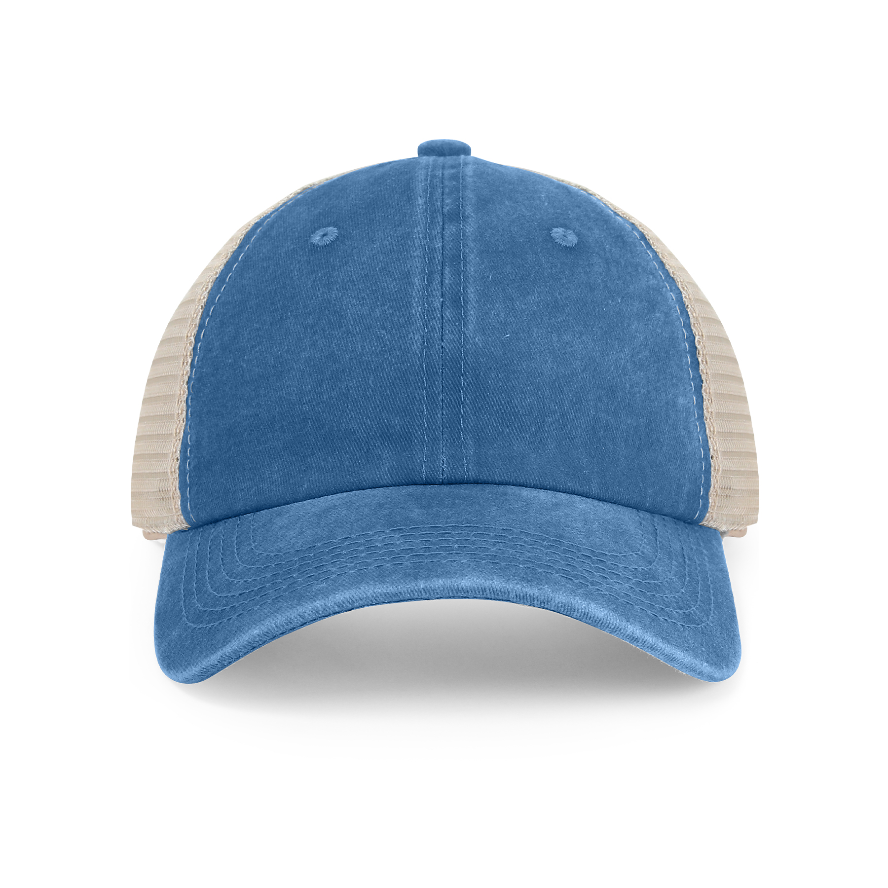 6 Panel Pigment-Dyed Cotton Soft Trucker Cap Vintage Mesh Hats 11