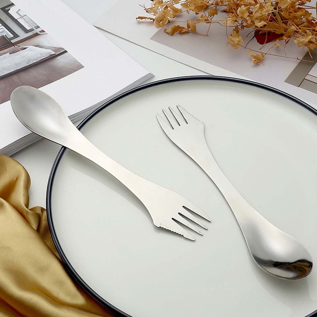 3 In 1 Stainless Steel Spork 4