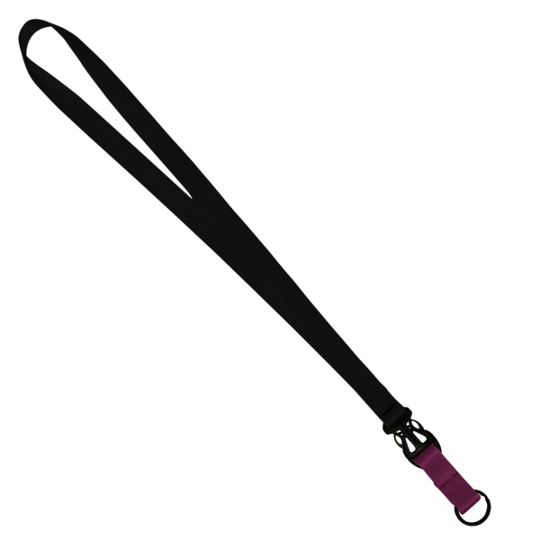3/4" Multi color (Top and bottom) Nylon Lanyard with Plastic Slide Buckle R 184