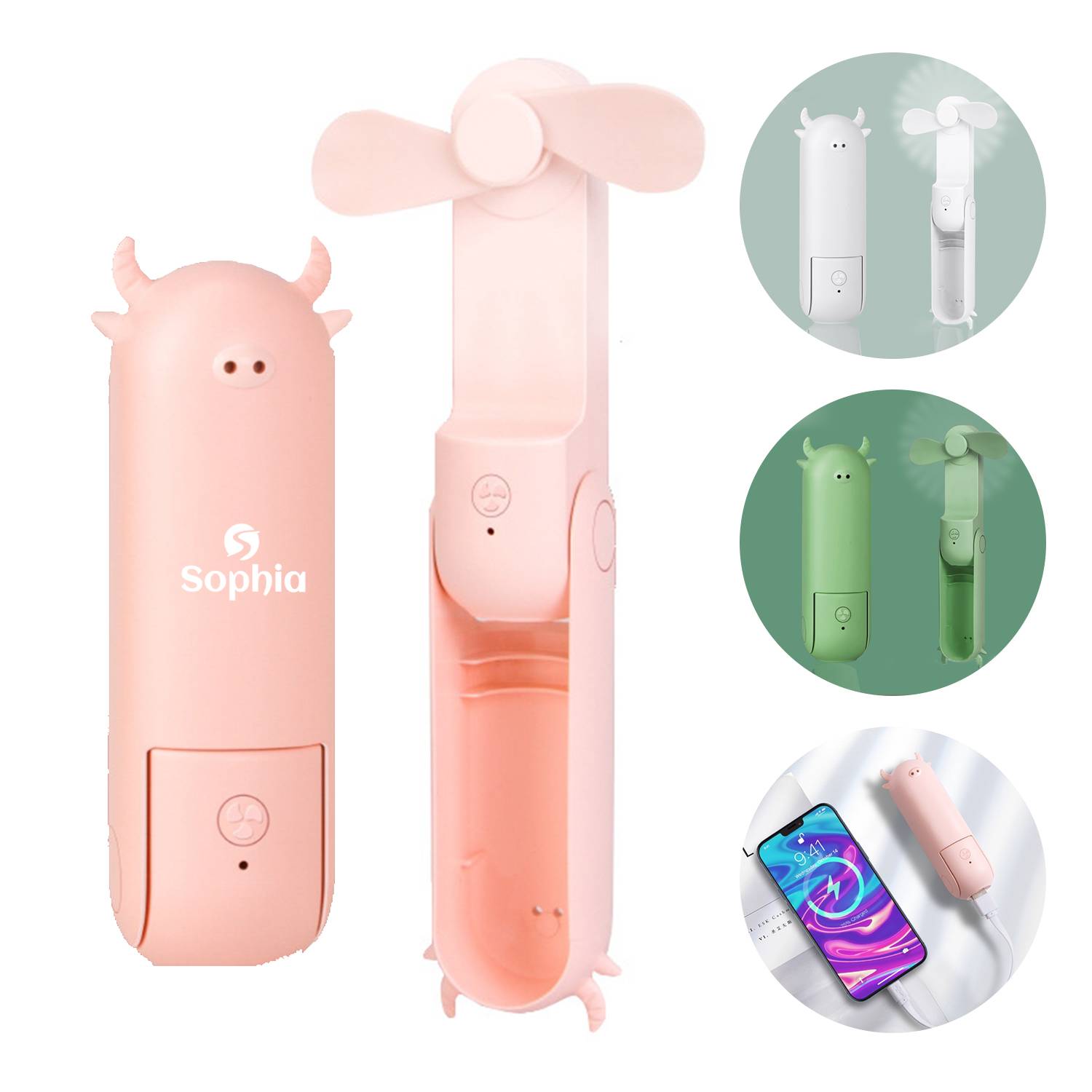 Portable USB Rechargeable Small Pocket Fan 1