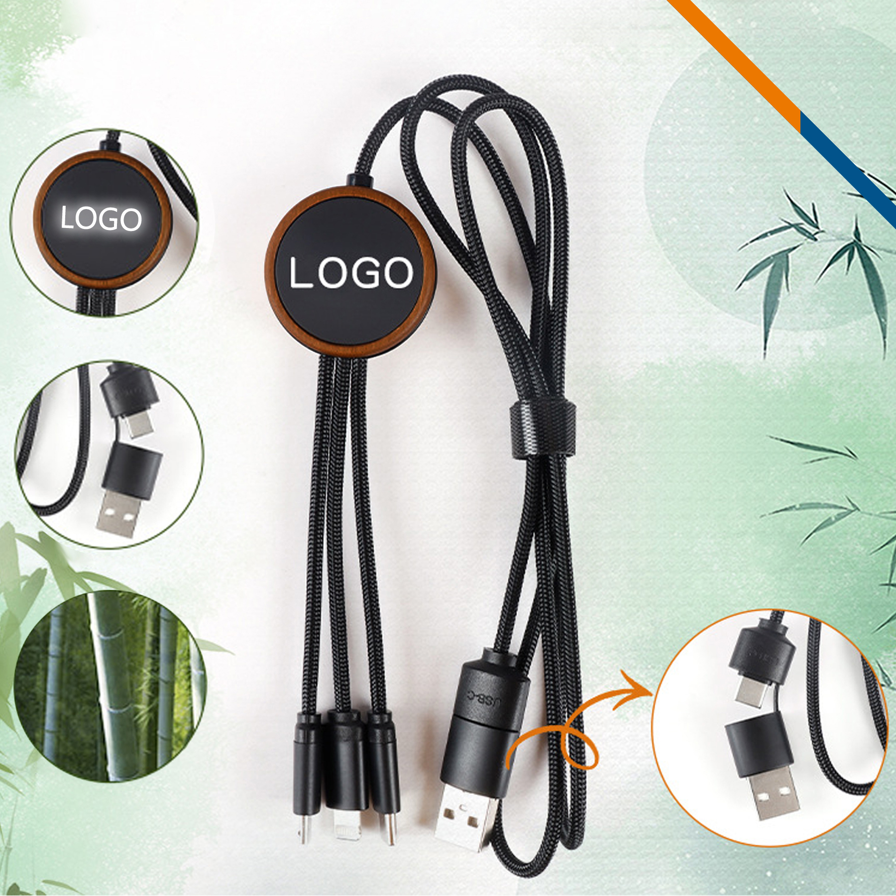 Pictol Bamboo 5in1 Charging Cable 3