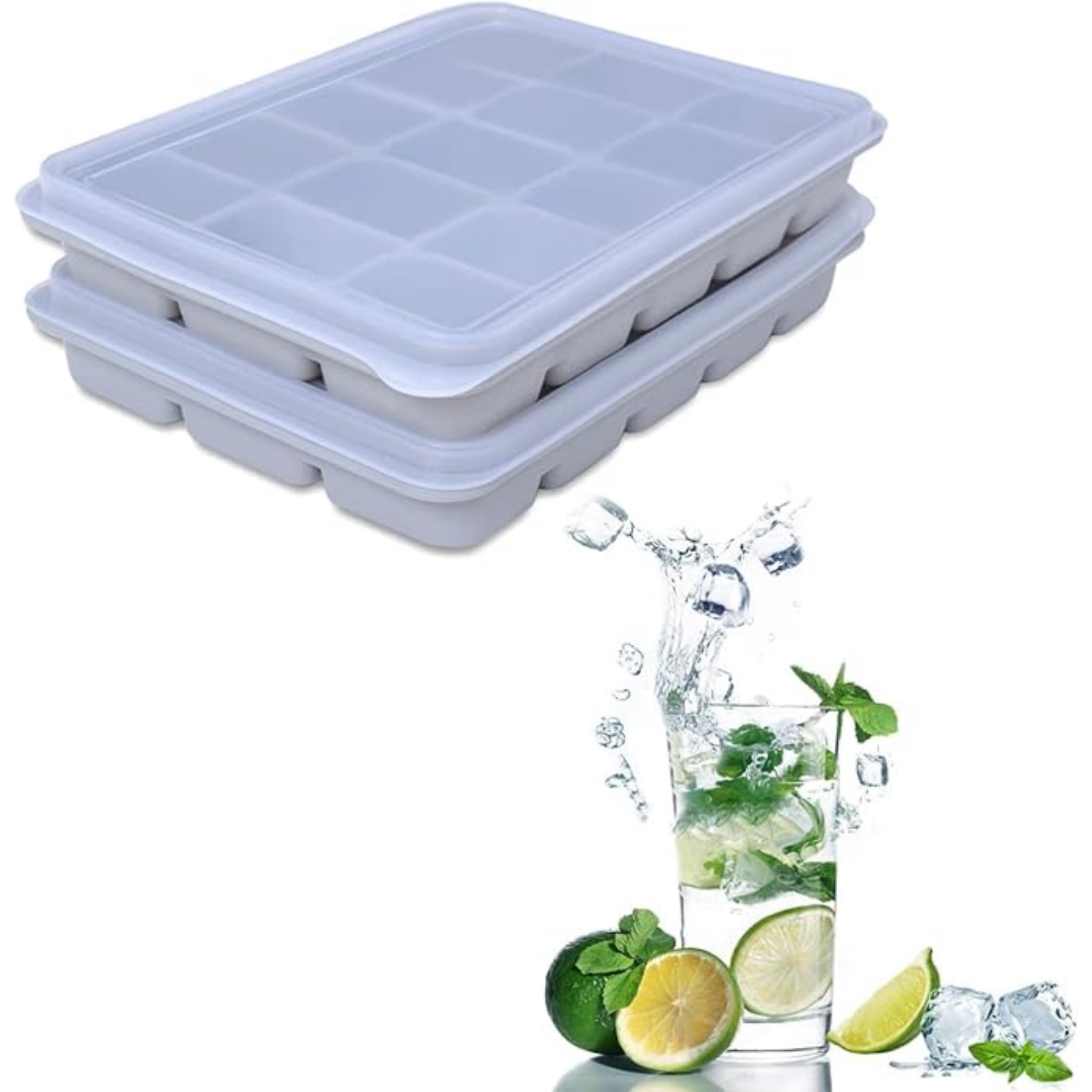 Trays Set Silicone Ice Cube Mold 6