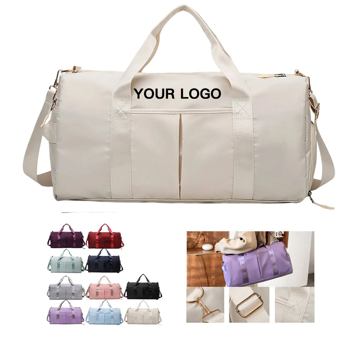 Sports Duffel Bag with Side and Front Pockets 4