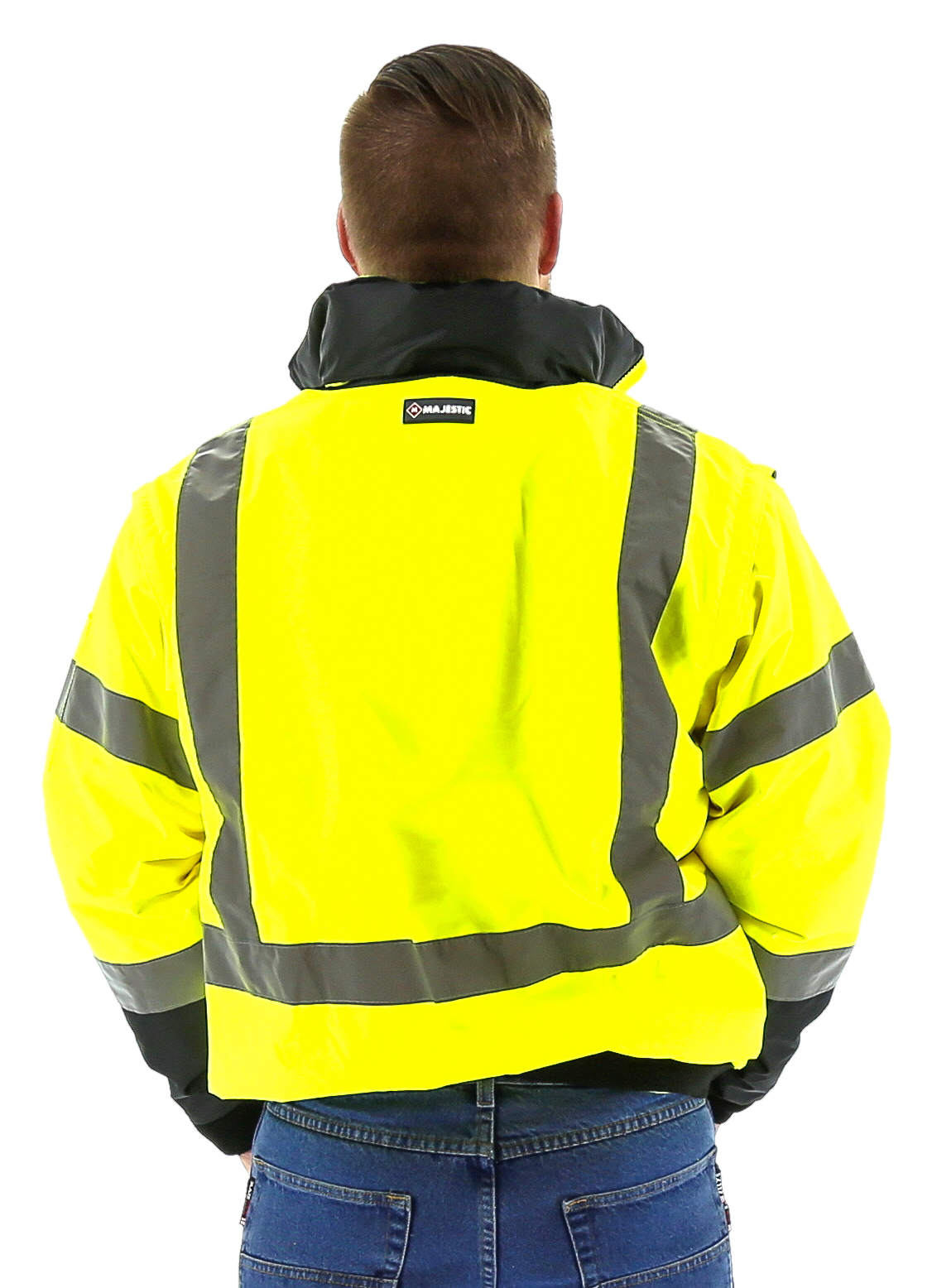 Majestic 75-1383 Hi-Viz 8-in-1 Waterproof Jacket w Hi-Viz Liner 3