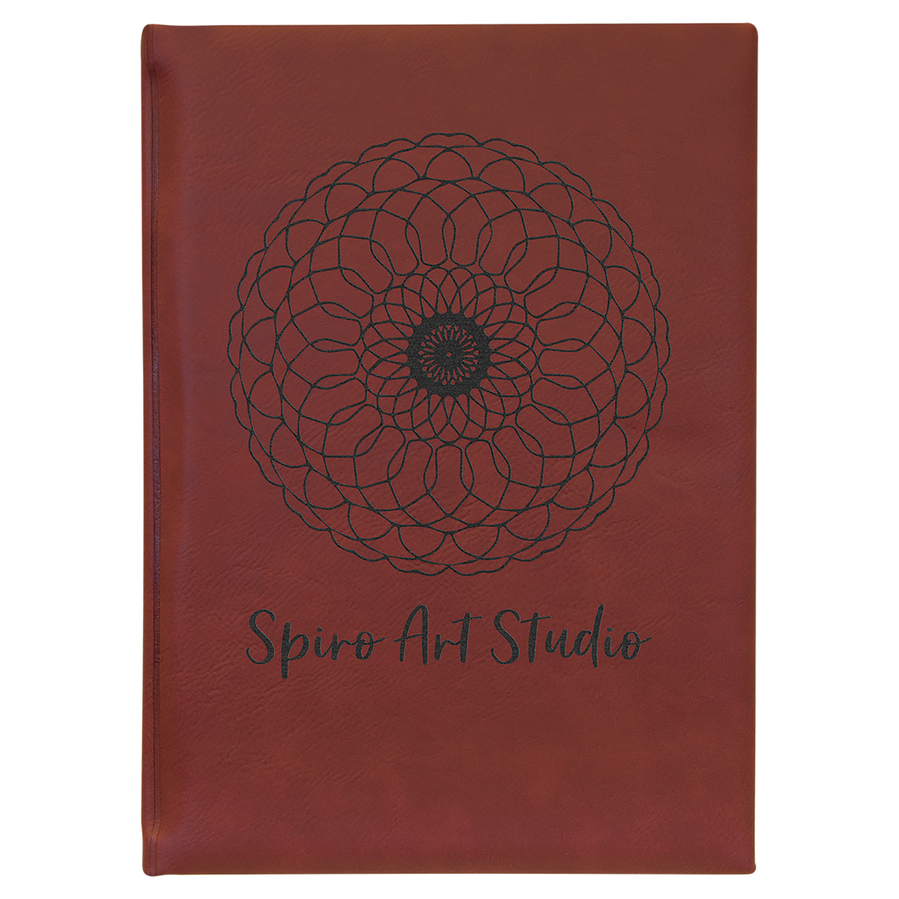 7" x 9 3/4" Rose Leatherette Sketch Book-Unlined Paper 2