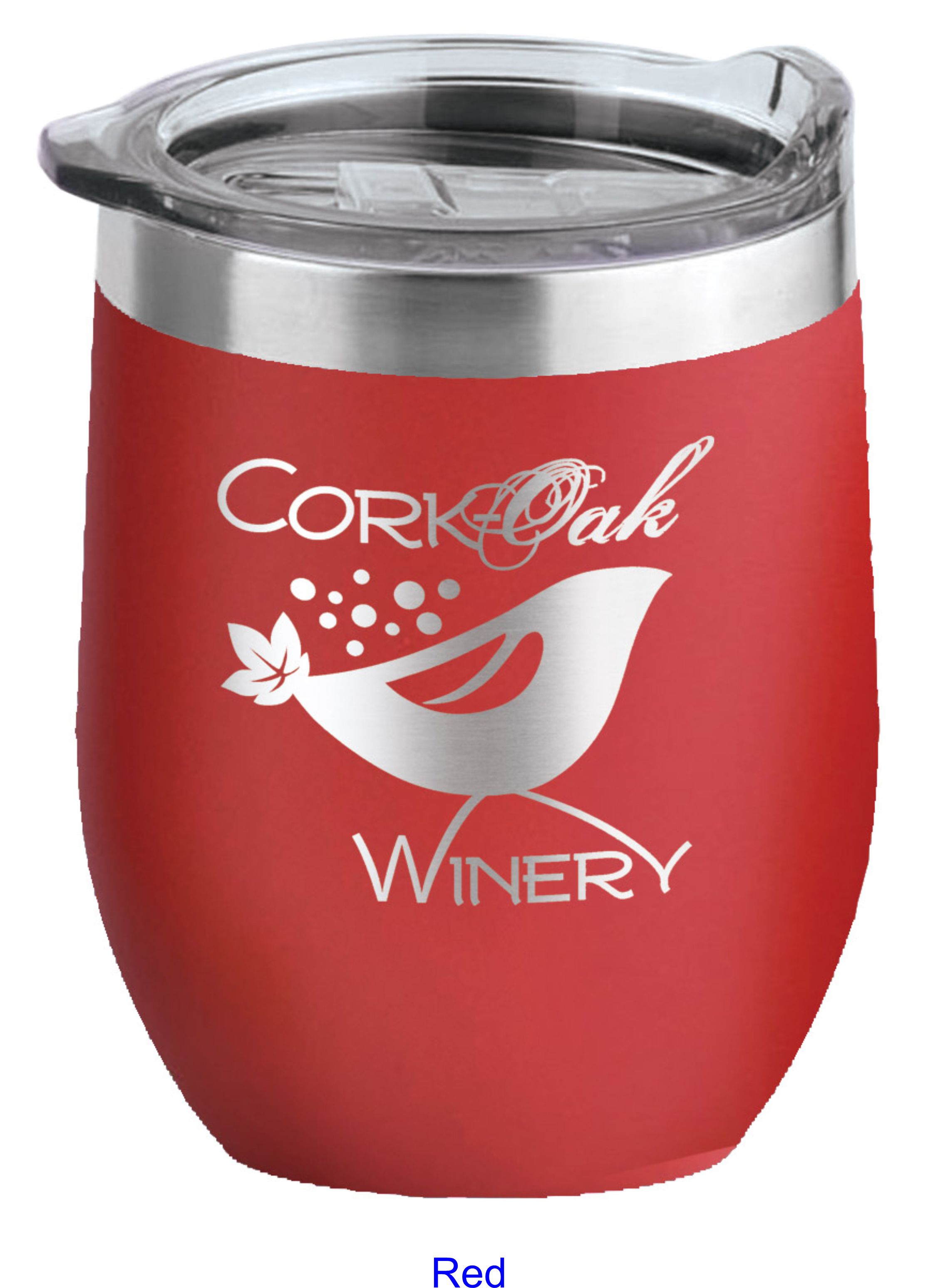 16 Oz. Tahoe Stemless Wine Glass w/Lid Stainless Steel 12
