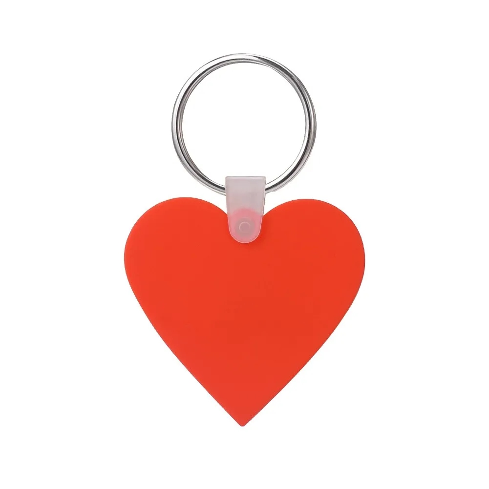 Custom Heart Shaped Silicone Key Tag 3