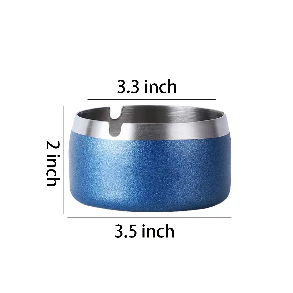 MOQ50 Colorful Stainless Steel Windproof Ashtray 2