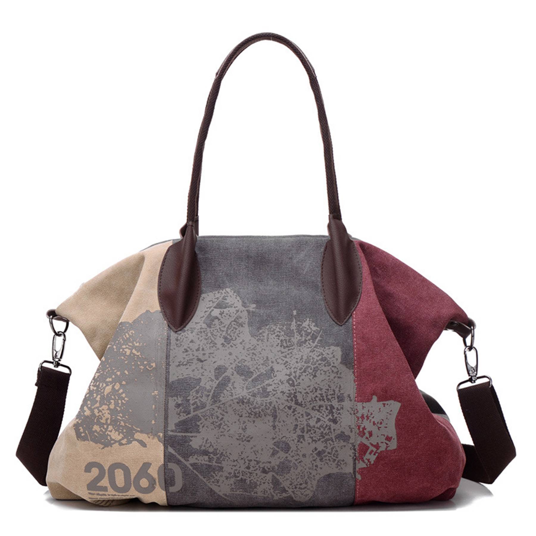Canvas Shoulder Handbag Tote Shopper Bag For Women, custom tote bag with logo imprint 4