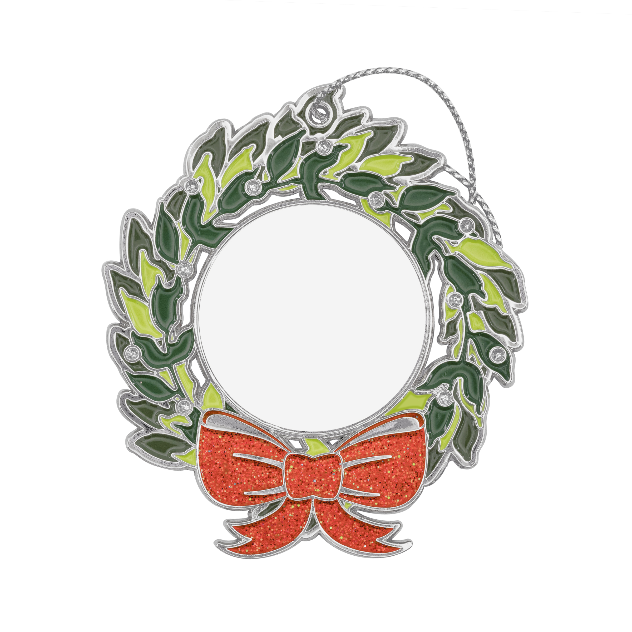 Glitter Wreath Holiday Ornament 9
