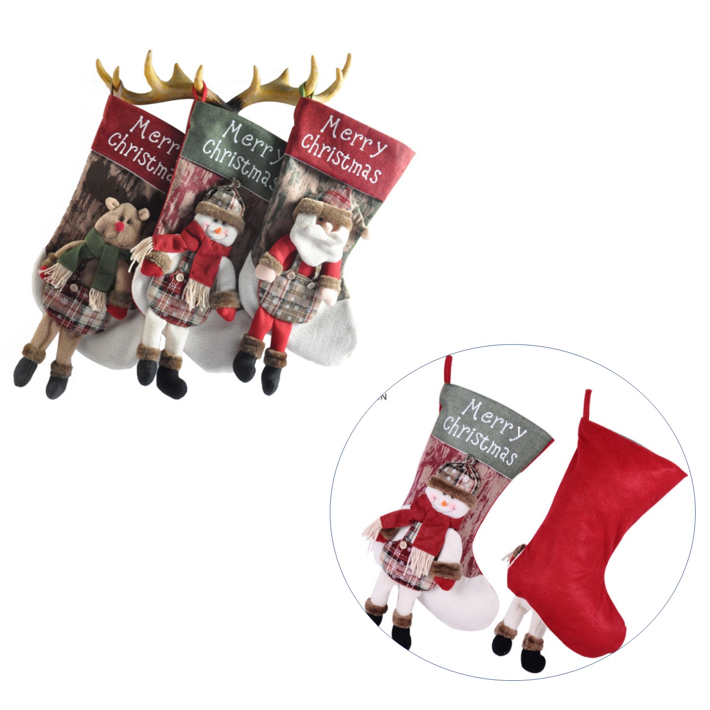 Holding Bag Candy Bag for Fireplace,Xmas Tree,Seasonal Decor 3