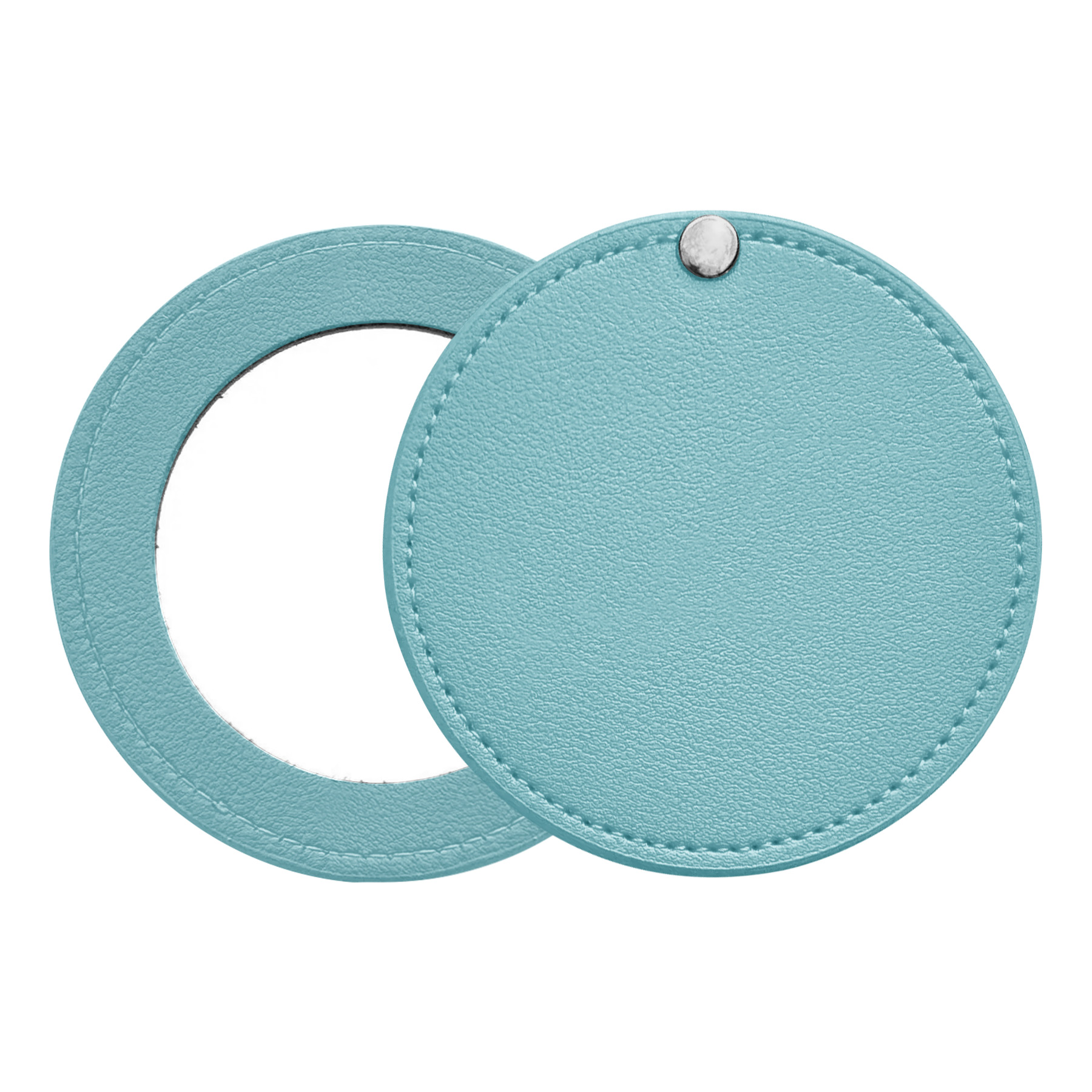 Mini Portable Round PU Makeup Mirror 7