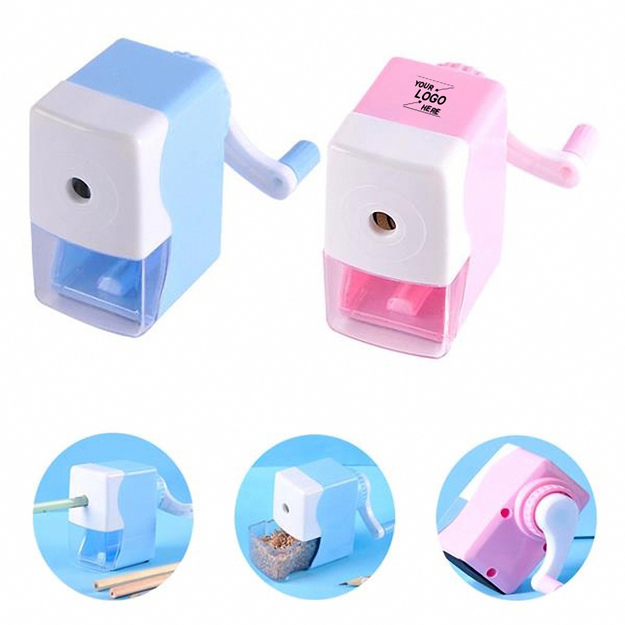 Alloy Pencil Sharpener with Shavings Container 2