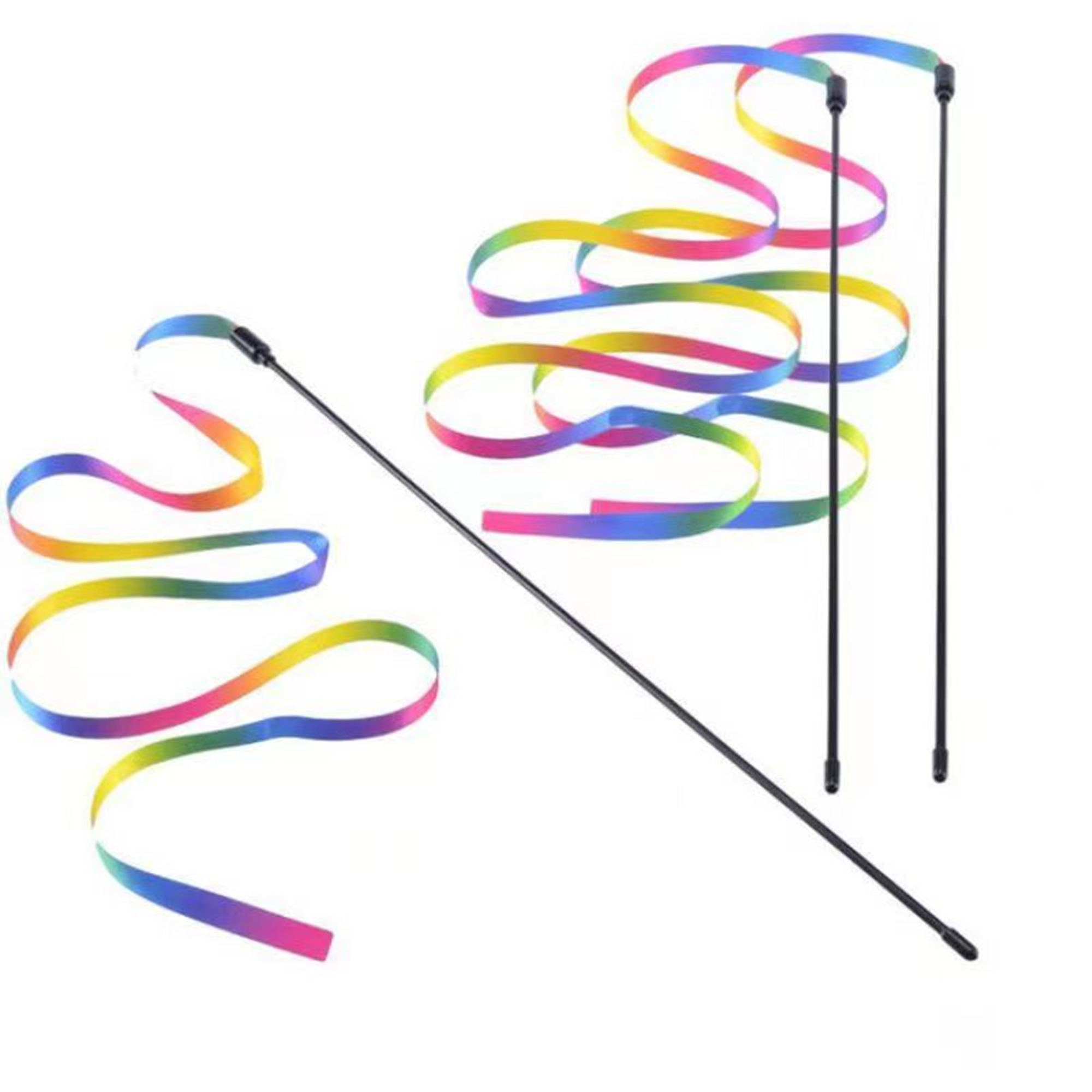 Interactive Rainbow Wand Cat Toys 4