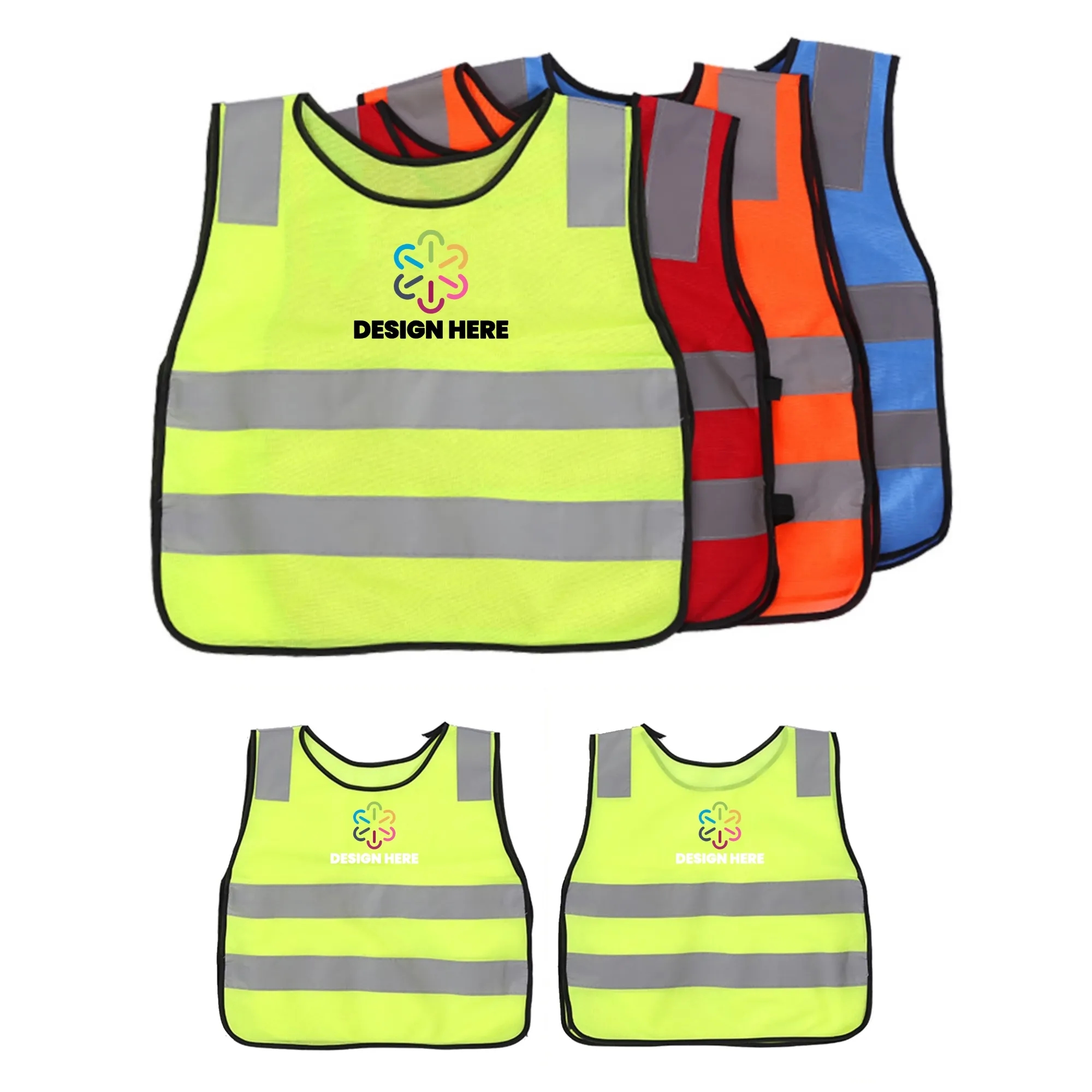 Kids Safety Visibility Vest Reflective Full Color 4