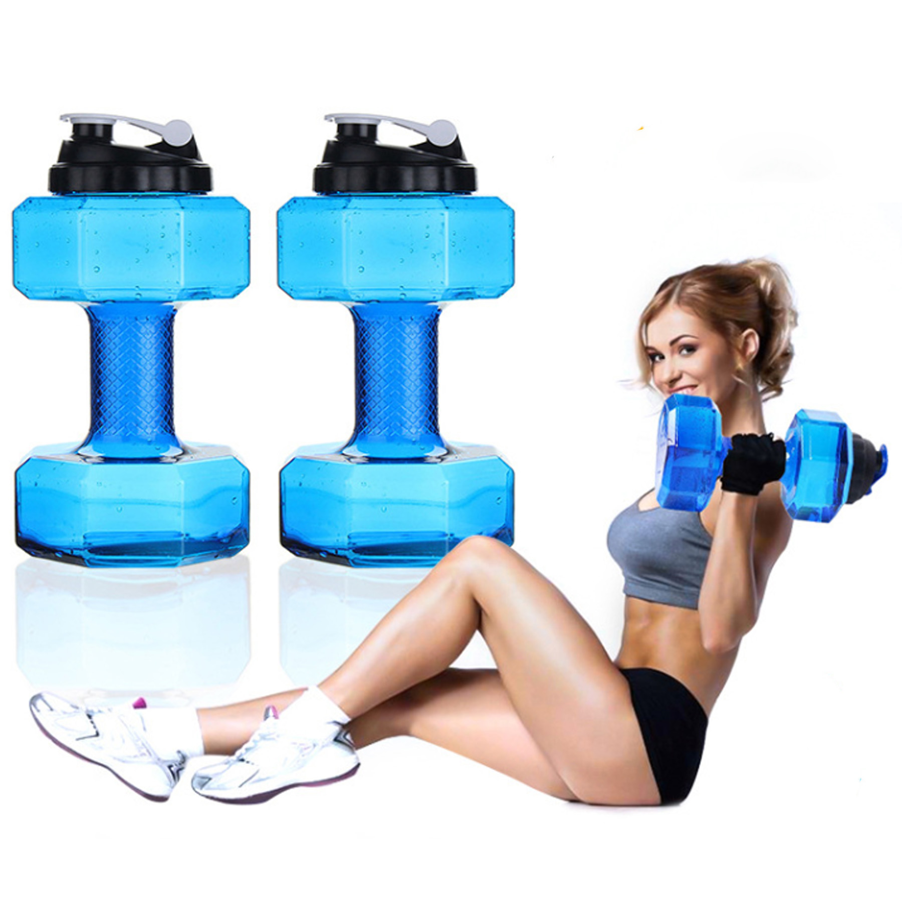 74 oz Dumbbell Shaped Fitness Kettle 2