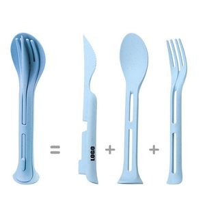 3 In 1 Portable Plastic Utensil Set Knife Fork Spoon 7
