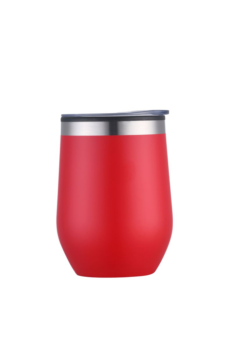 Endura 12 oz Red Double Wall Wine Cup 3