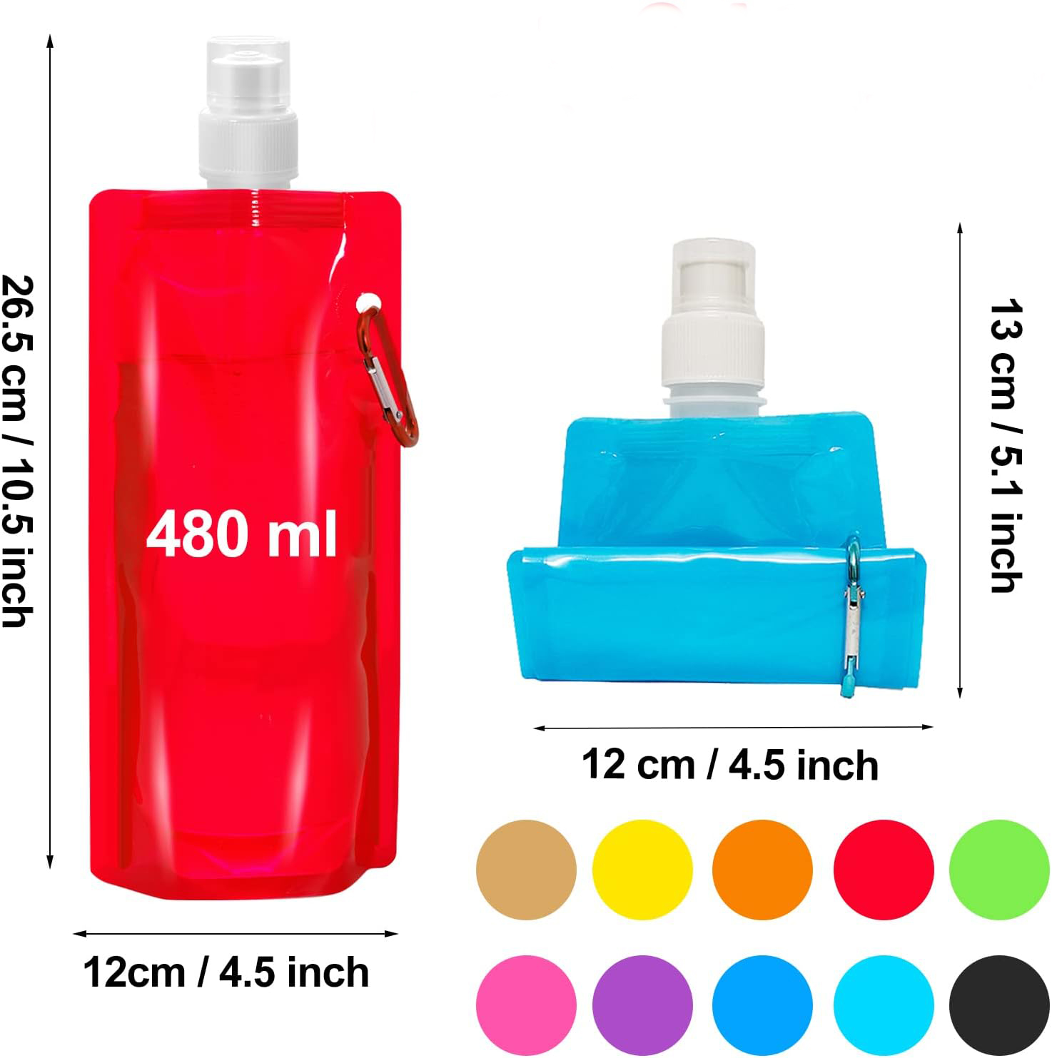 Collapsible Water bag 16oz ( 480ml ) 5