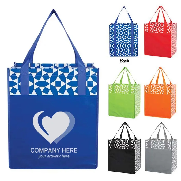 Non-Woven Geometric Shopping Tote Bag 1