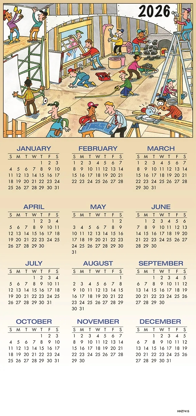 This New House Contractor & Builder Calendar Cards 1