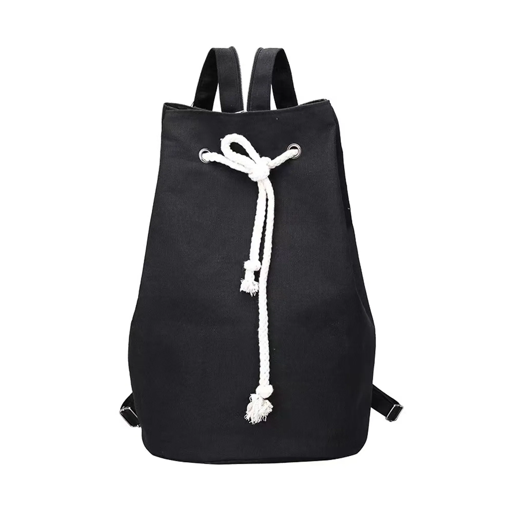 Custom High-Capacity Drawstring Canvas Backpack 2