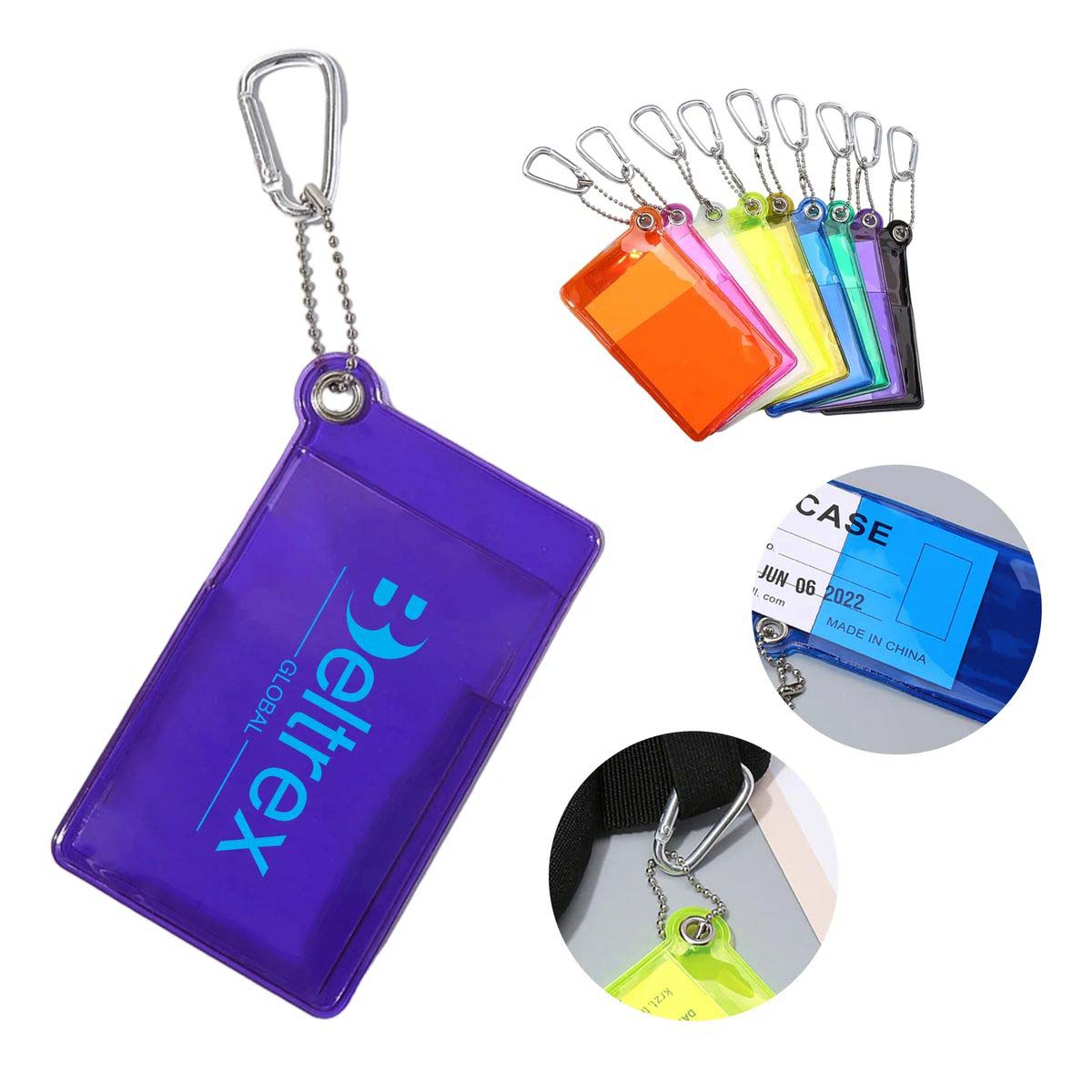 Clear PVC ID Card Holder Lightweight Practical 3