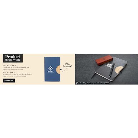 5.5" x 8.5" Kaya Bamboo Trim Journal 60