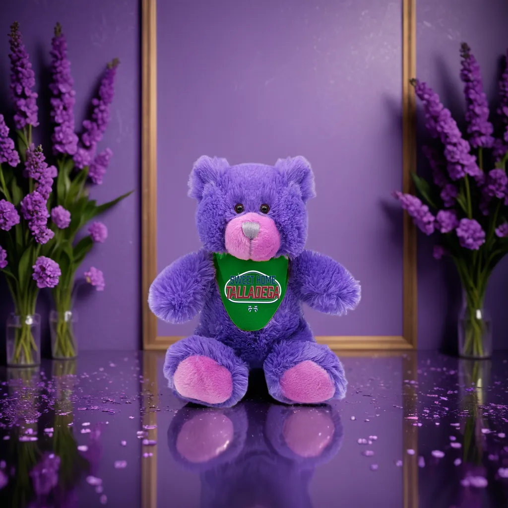 8" Bright Color Purple Bear 7