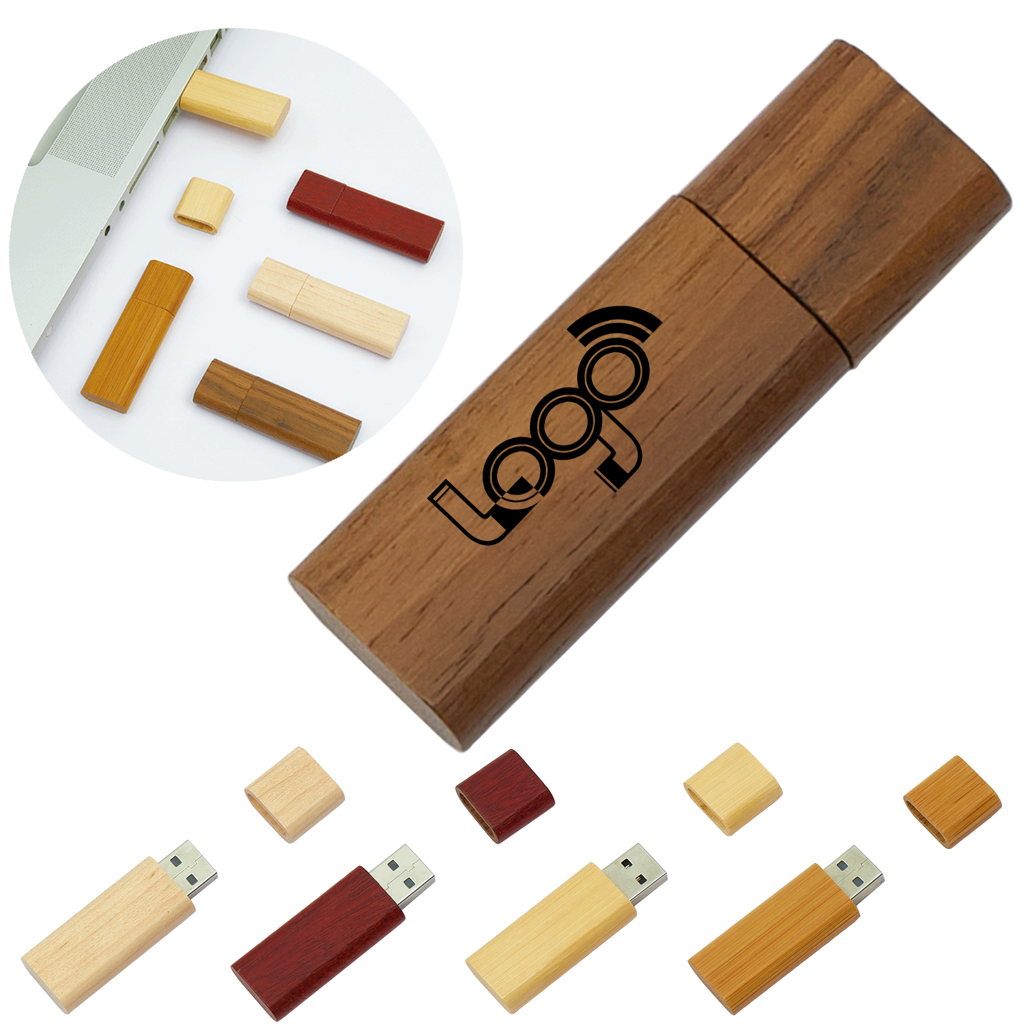 16G Eco-Friendly Wooden USB Flash Drives 2