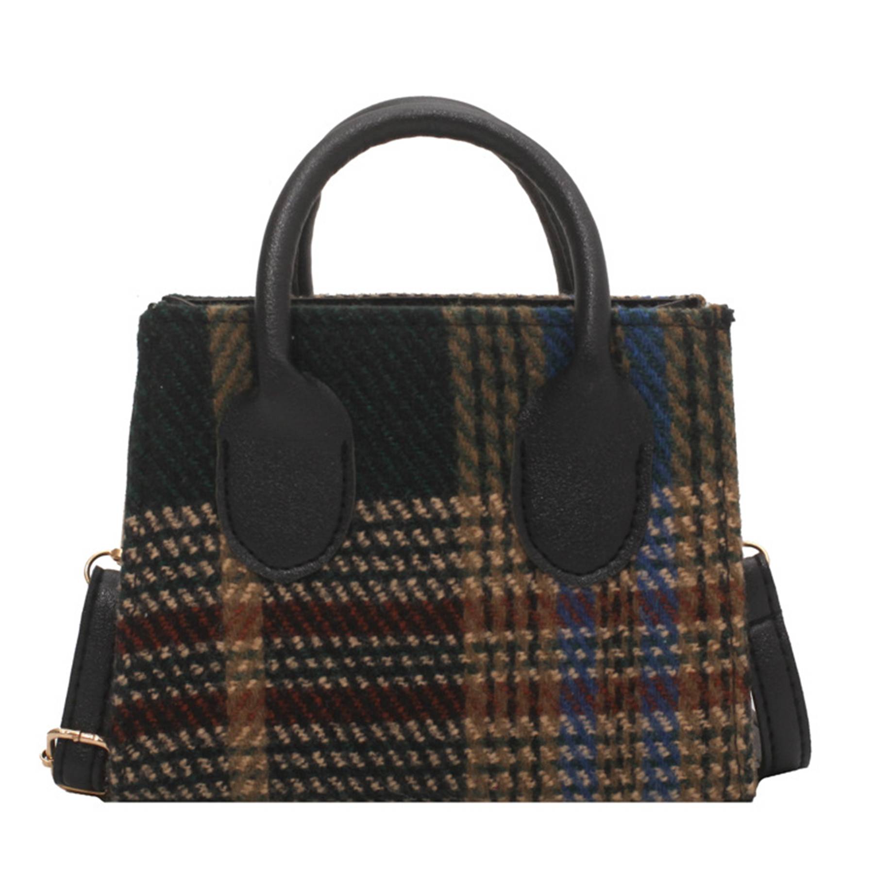 Canvas Small Checkered Cross-body Bag 2