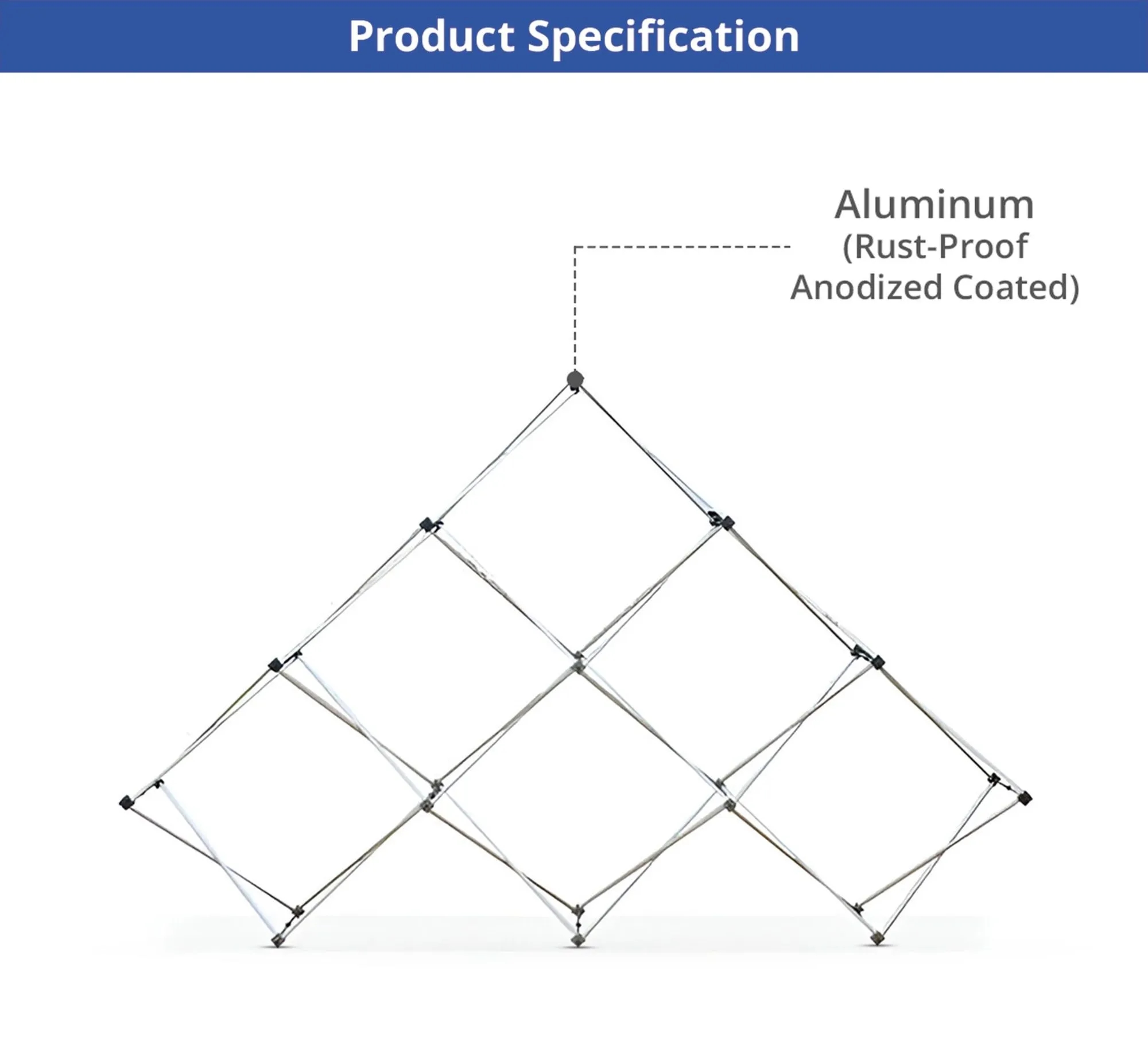 Triangular Middle Micro GeoMetrix Table Top 12.60"x12.60" 5