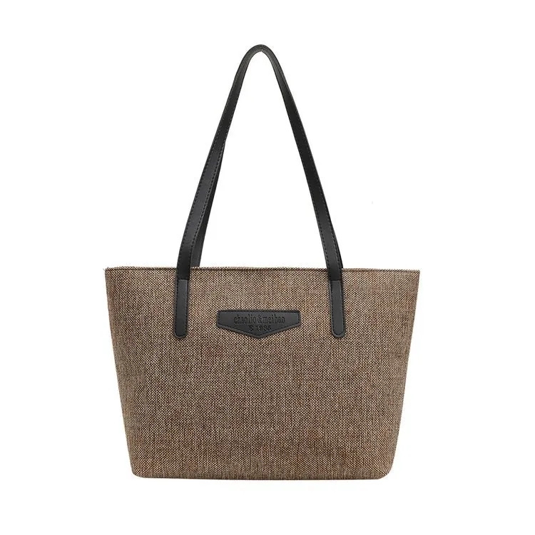 Casual all-in-one cotton and linen large capacity tote handb 5